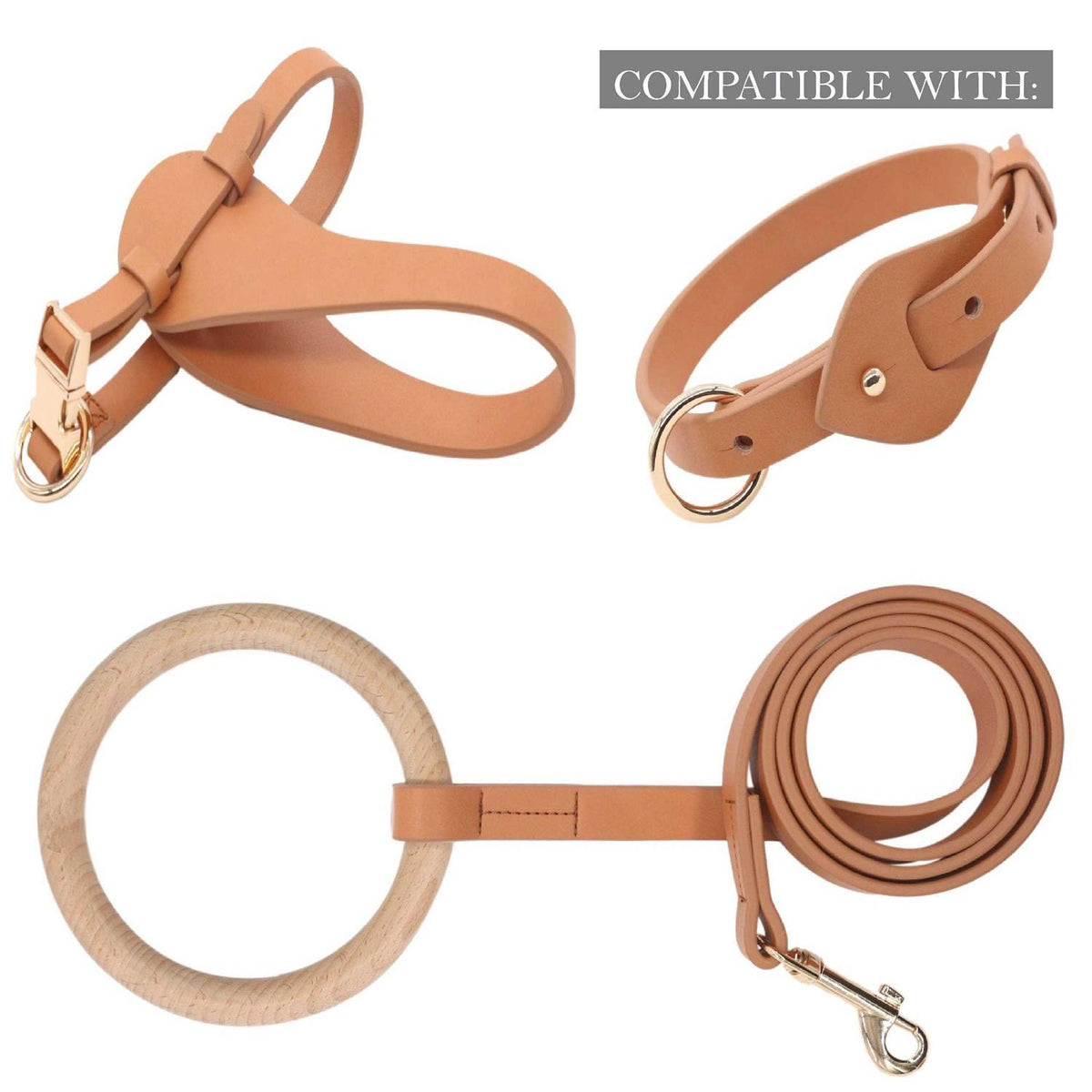 Adjustable Leather Dog Harness S168