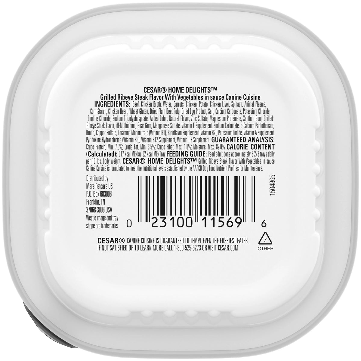 Ribeye Steak Flavor with Vegetables Dog Food, 3.5 oz (24 pk) G889