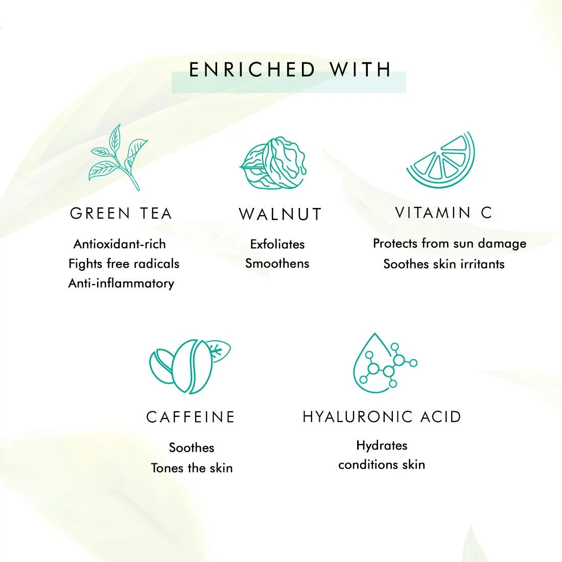 Green Tea Vitamin C Walnut Face Scrub 100gm L933949