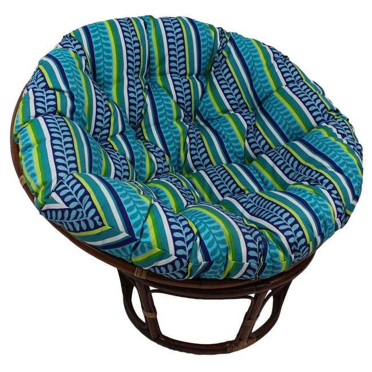 Patterned Outdoor Spun Polyester Papasan Cushion I7812