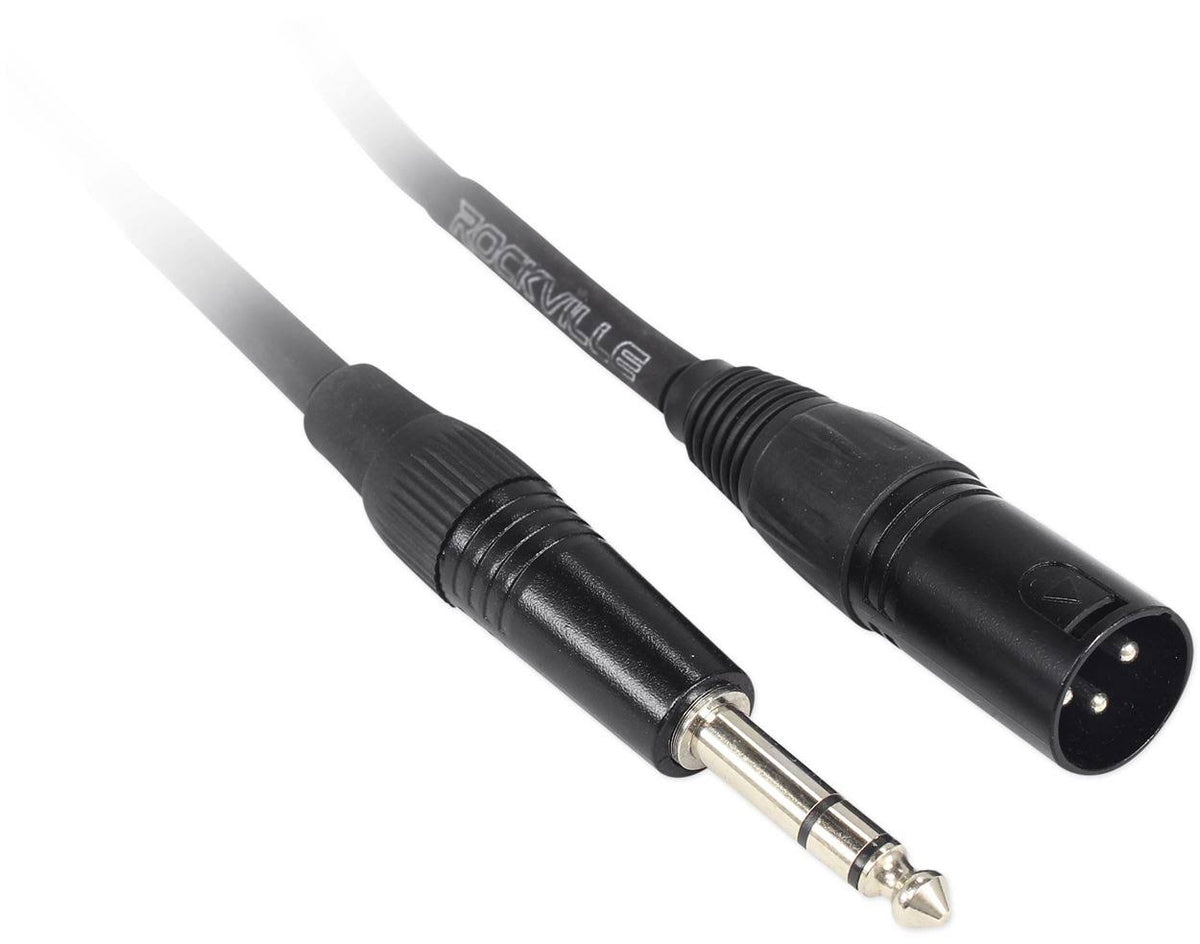Black 20' Male XLR to 1/4" TRS Balanced Cables S635531