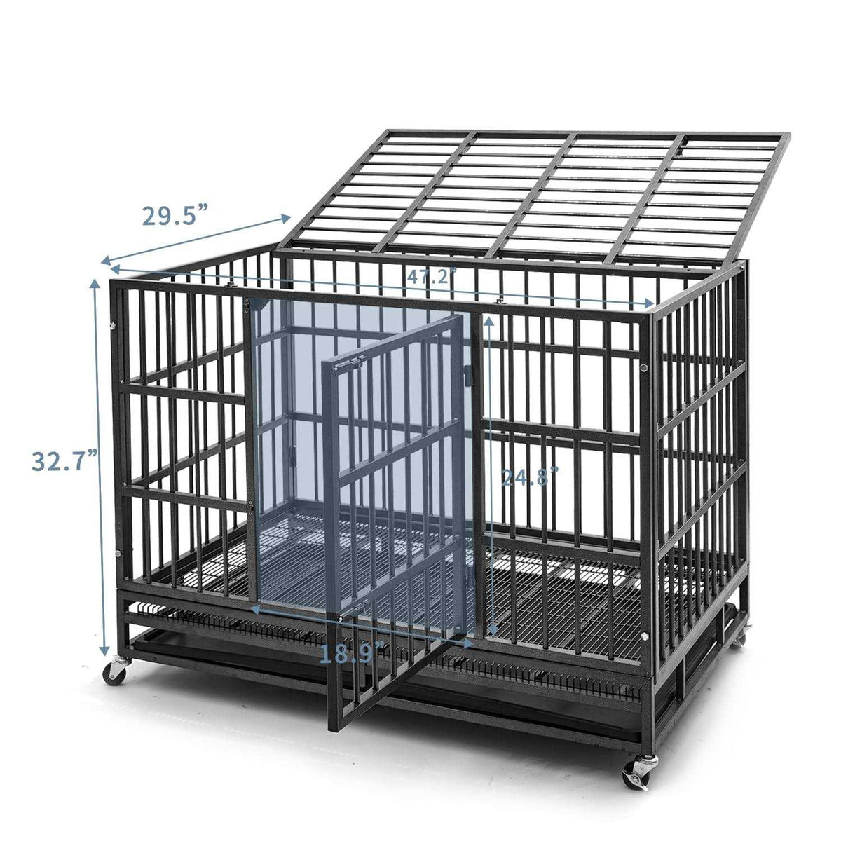 48 inch Heavy Duty Steel Dog Crate Q86731