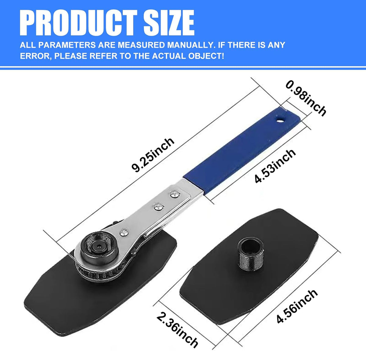 4 In 1 Disc Brake Piston Compressor Wrench (Blue & Black) T424335