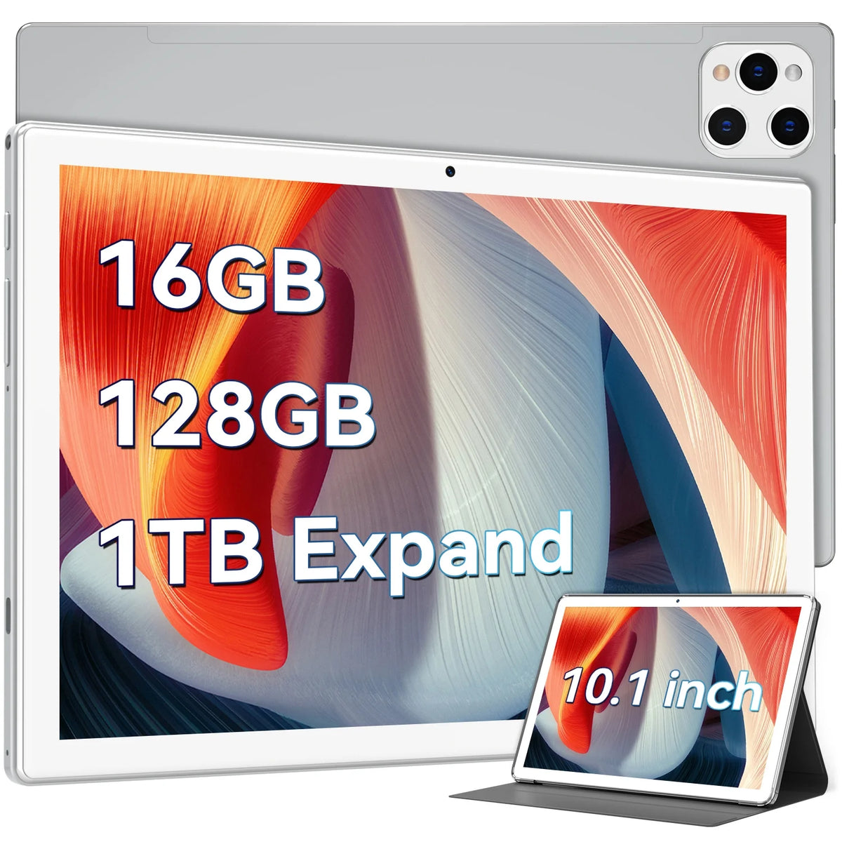 White 10.1 inch Tablet with Octa-Core Processor, 16GB RAM 128GB ROM N403600