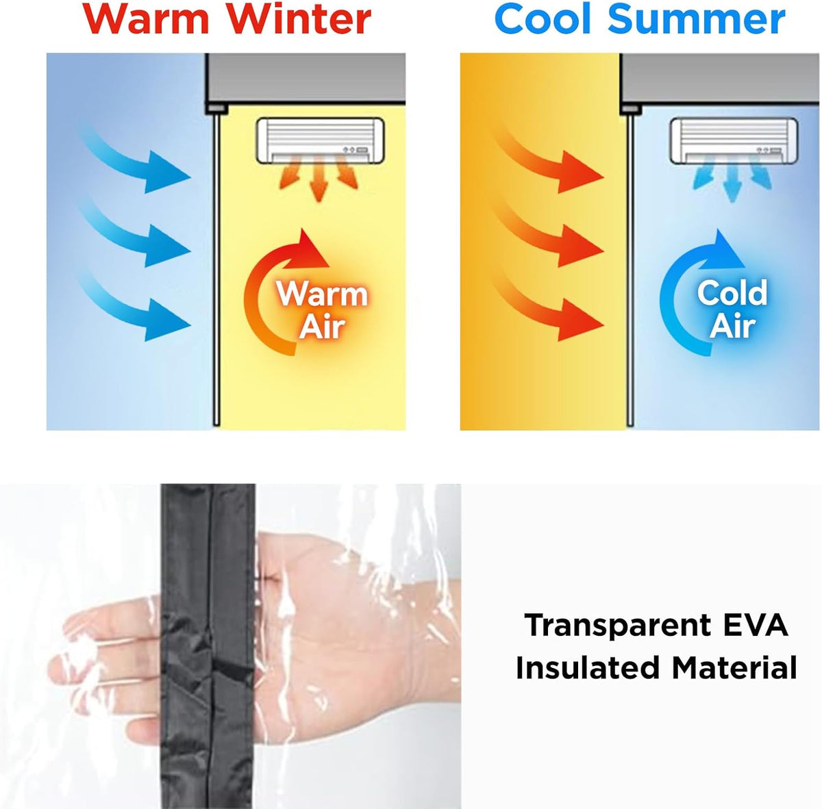 Magnetic Thermal Insulated Door Curtain, Fits Doors Up to 34" x 80" U44416