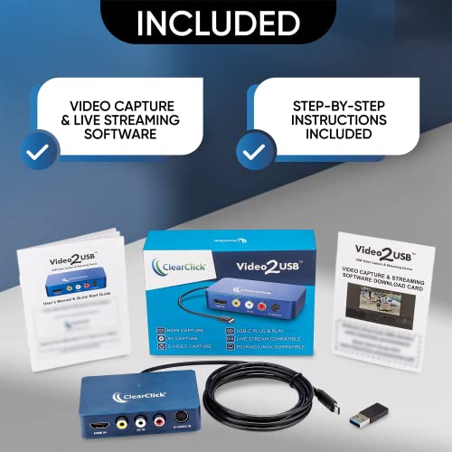 1080P Audio Video Capture Device with HDMI, AV, RCA, S-Video, USB-C E276793