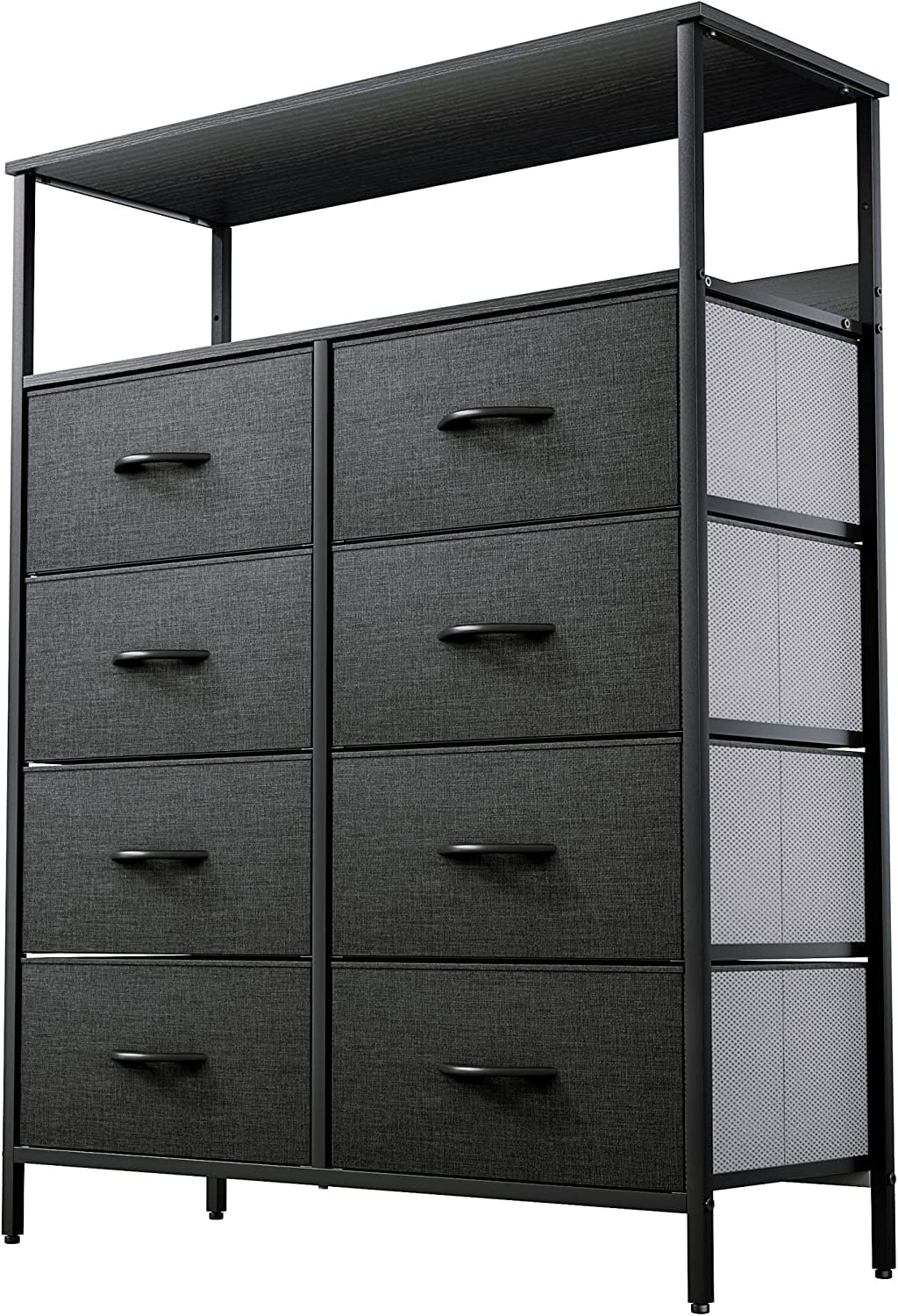 8 Drawer Fabric Dresser with Shelves G57036