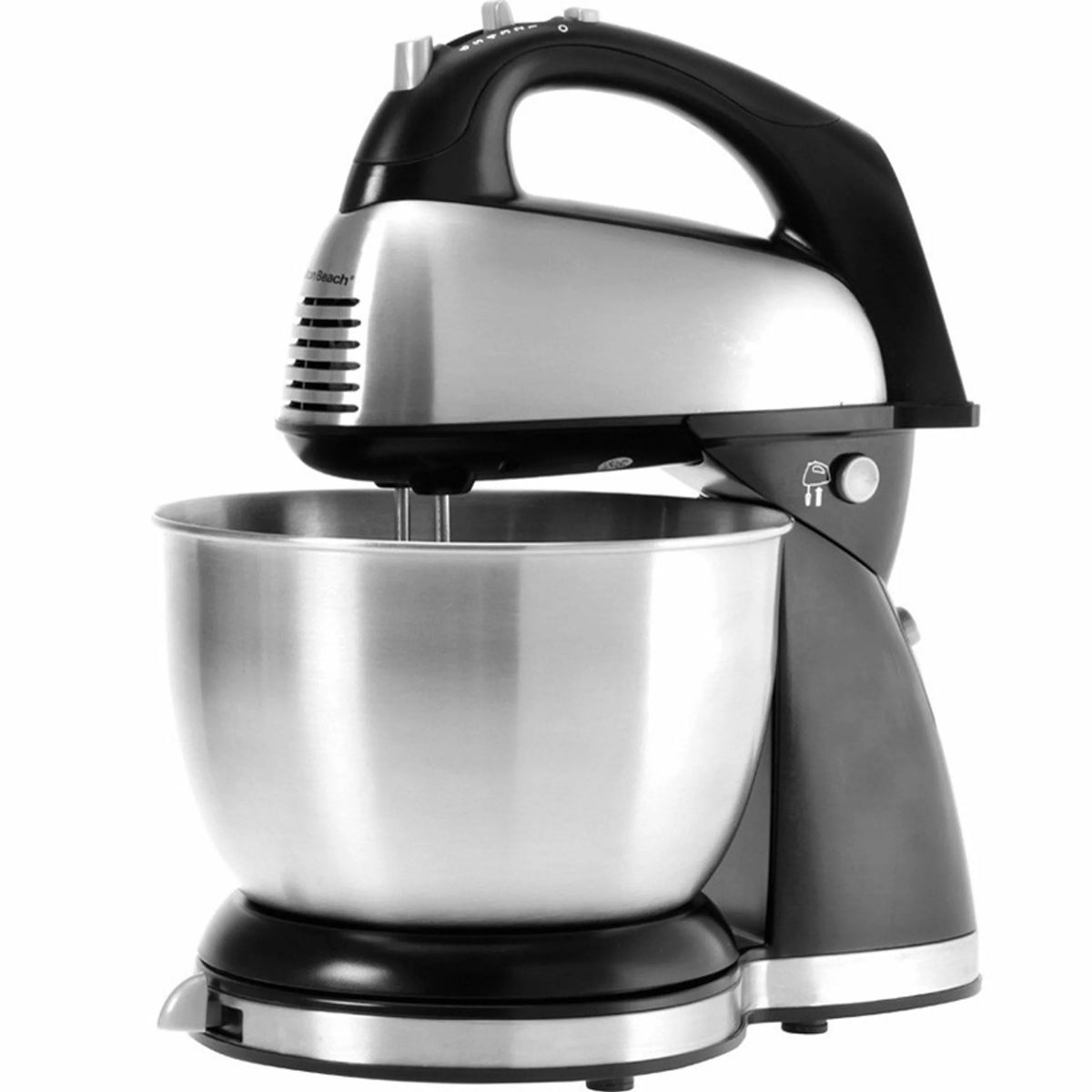 Stand Mixer, 4 Quart Stainless Steel Bowl, 6 Speeds, Black S49716