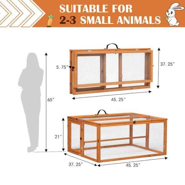 Chicken Coop & Roosting Bar Small Pet Hutch W9654