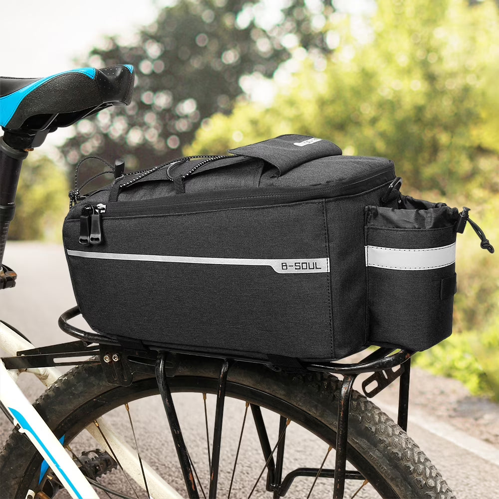 Insulated Trunk Cooler Bag Cycling Bicycle Rear Rack Storage Luggage Bag Reflective MTB Bike Pannier Bag Shoulder Bag E1286