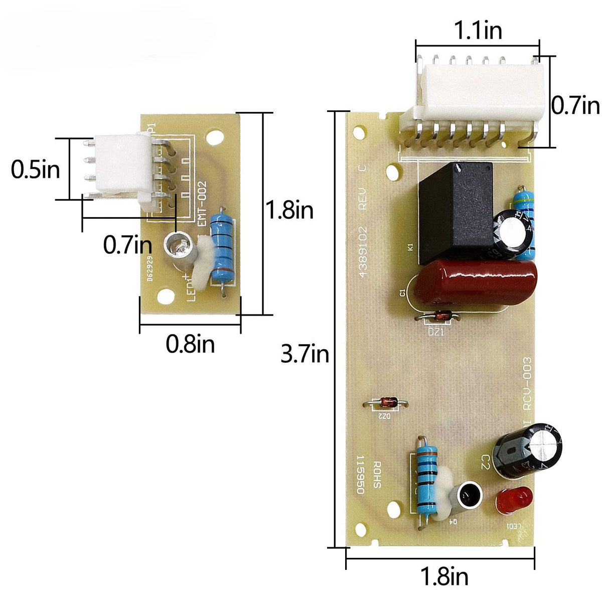 Refrigerator Ice Maker Emitter Sensor Control Board Kit C787