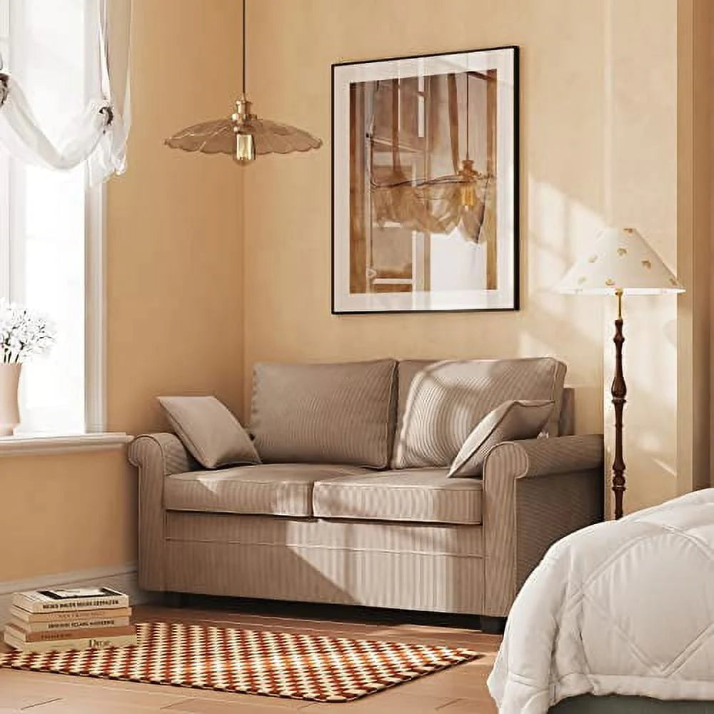 Brown Corduroy 2 in 1 Sleeper Sofa Bed H743869