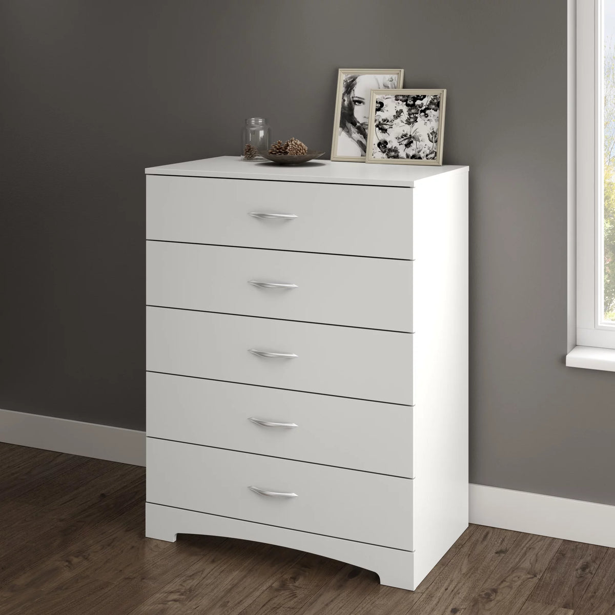 5 Drawer Dresser Pure Black E68371