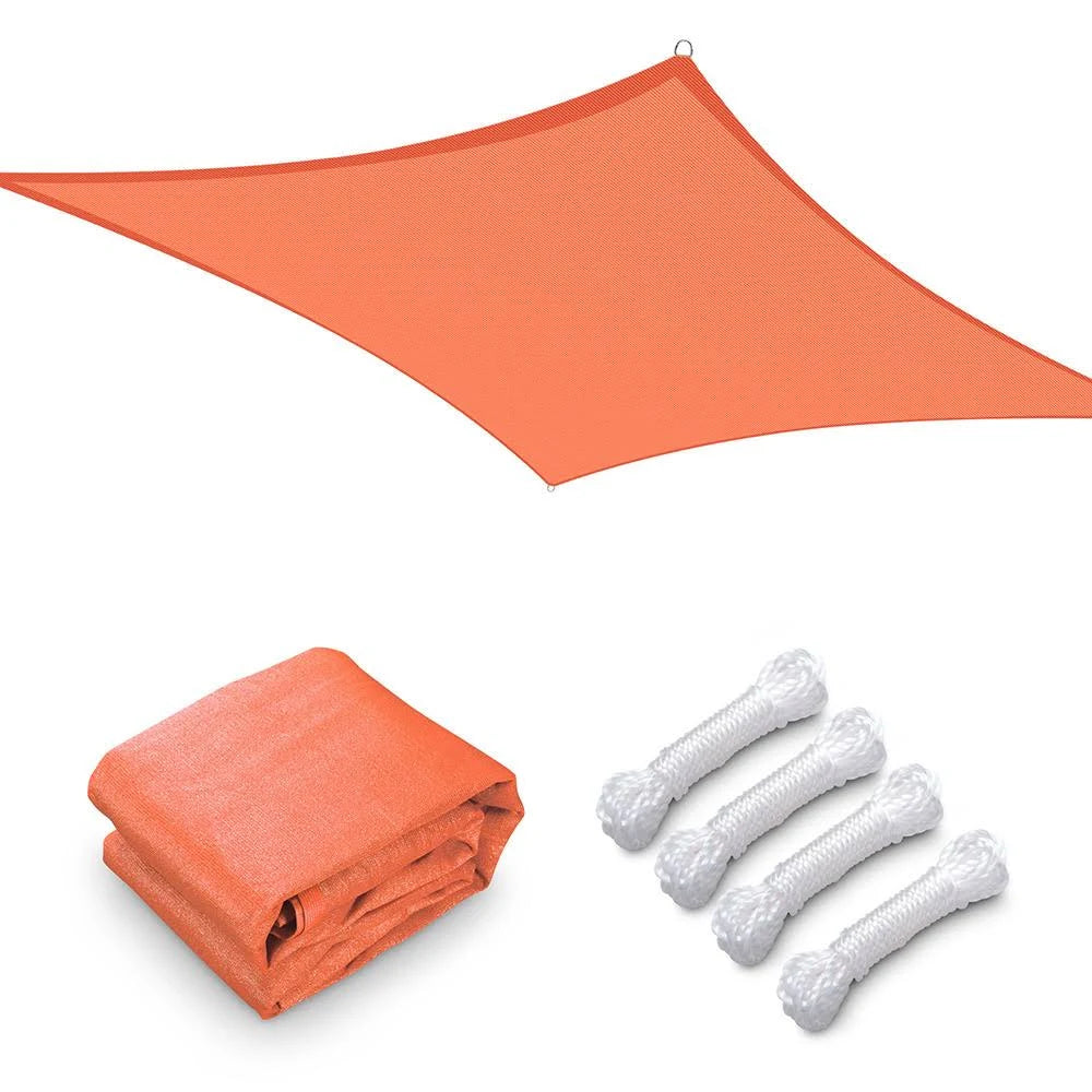 Rectangle Sun Sail Shade Canopy 20ftx23ft Orange X543