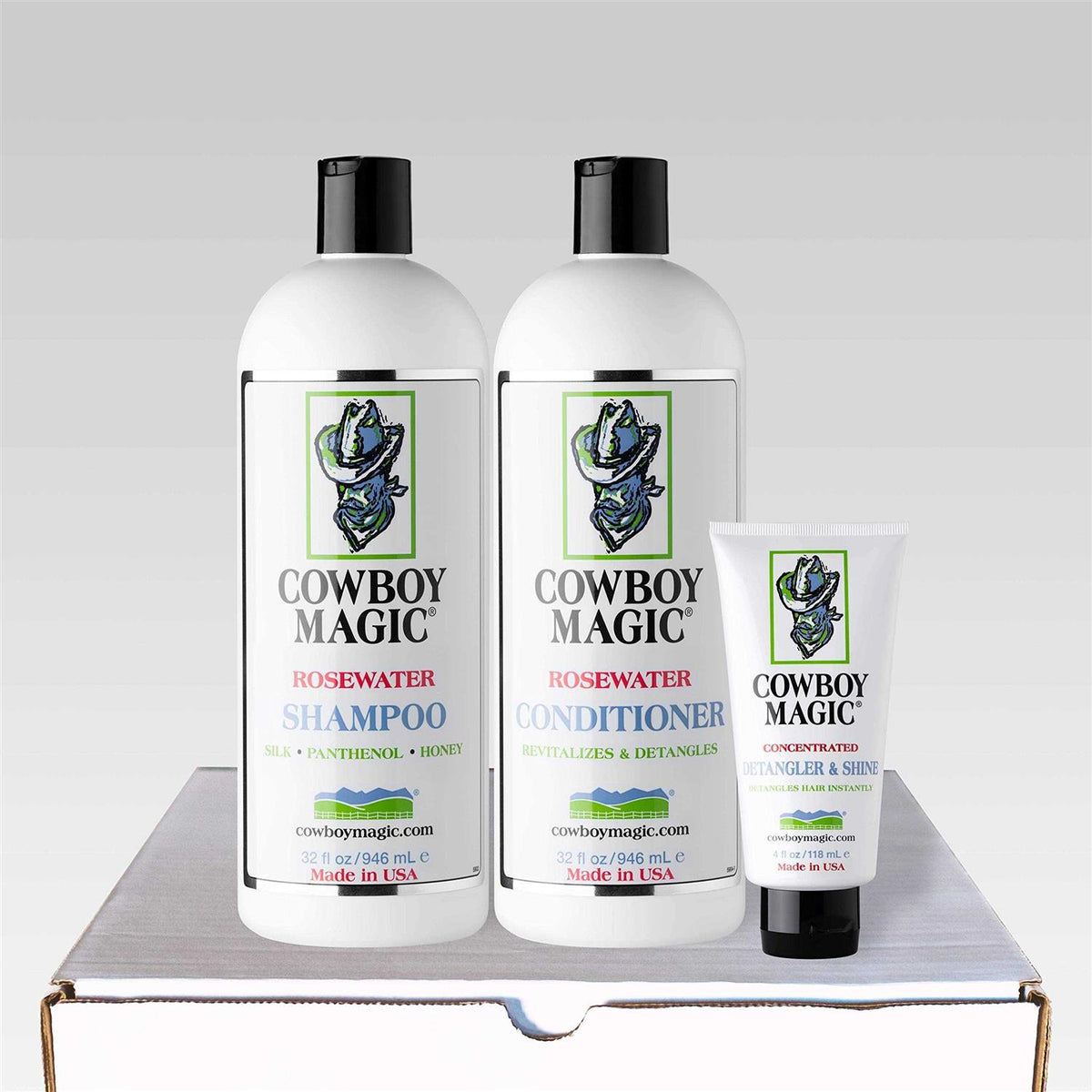 Shampoo + Conditioner 32 Ounce Bottles Detangler and Shine 4oz C3026