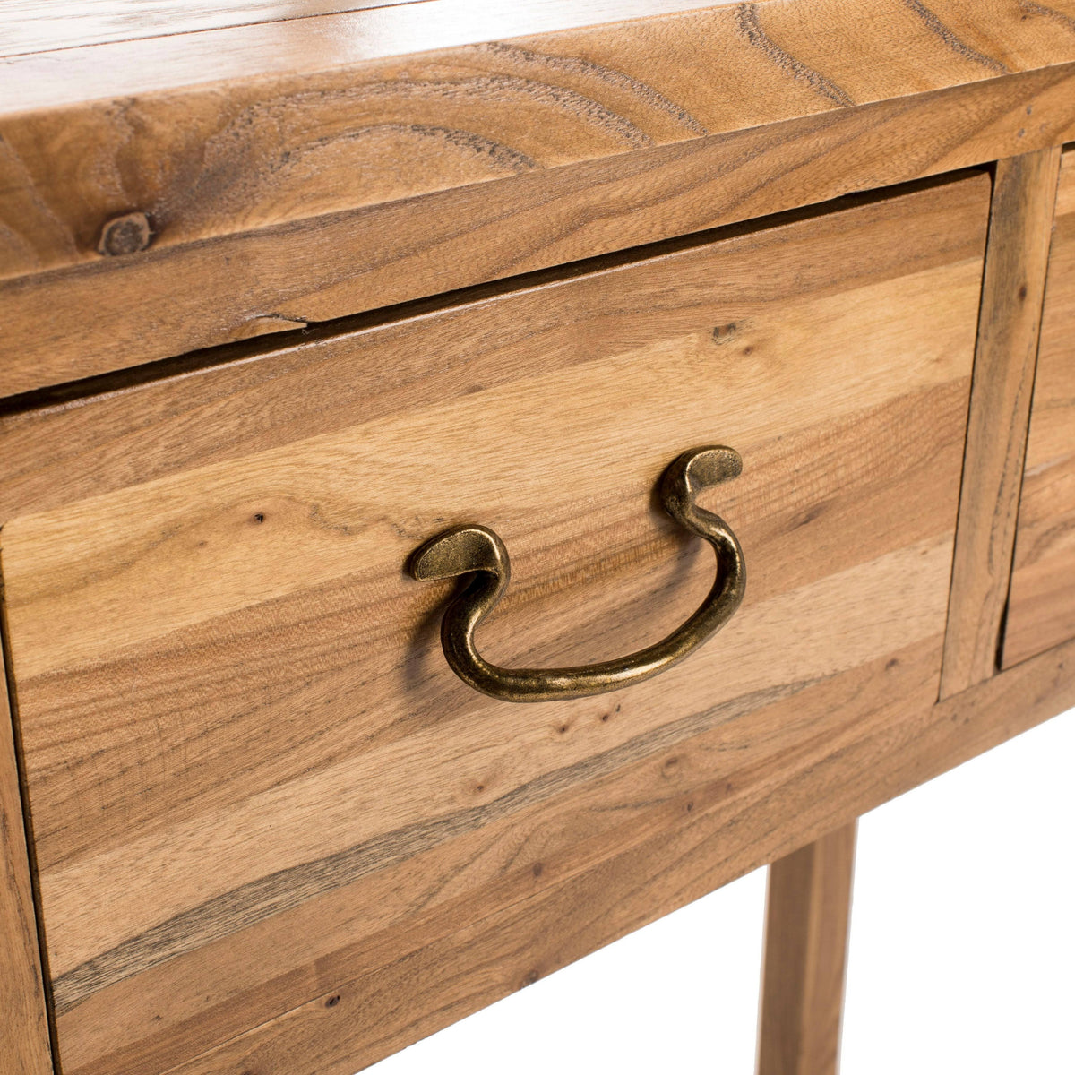 Oak Console with Storage Drawers W936