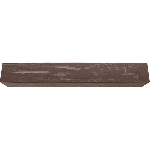 Hand Hewn Faux Wood Fireplace Mantel, Aged Pecan V985