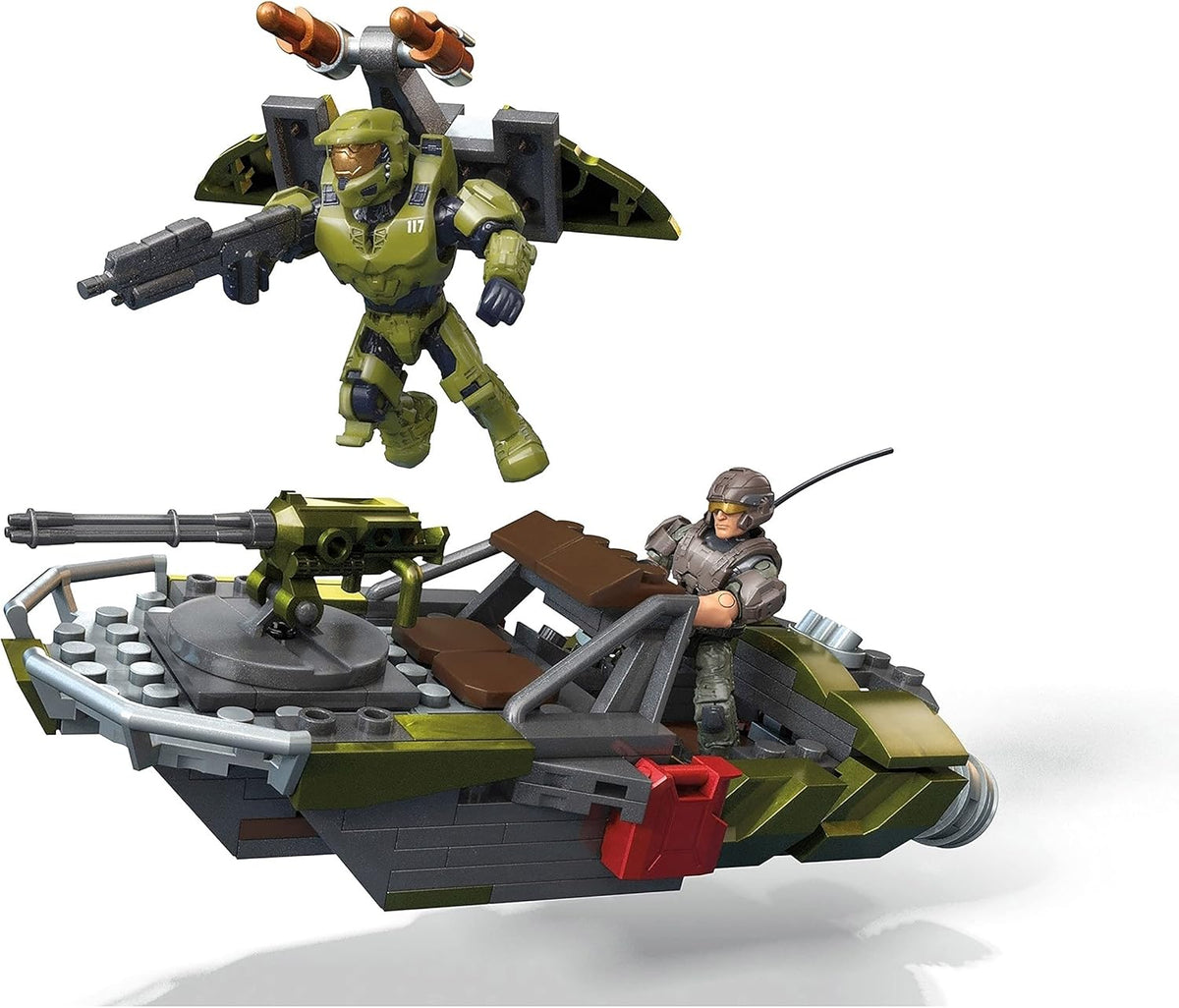 Mega Construx Halo Warthog Rally Vehicle Construction Set with Master Chief Figure P633