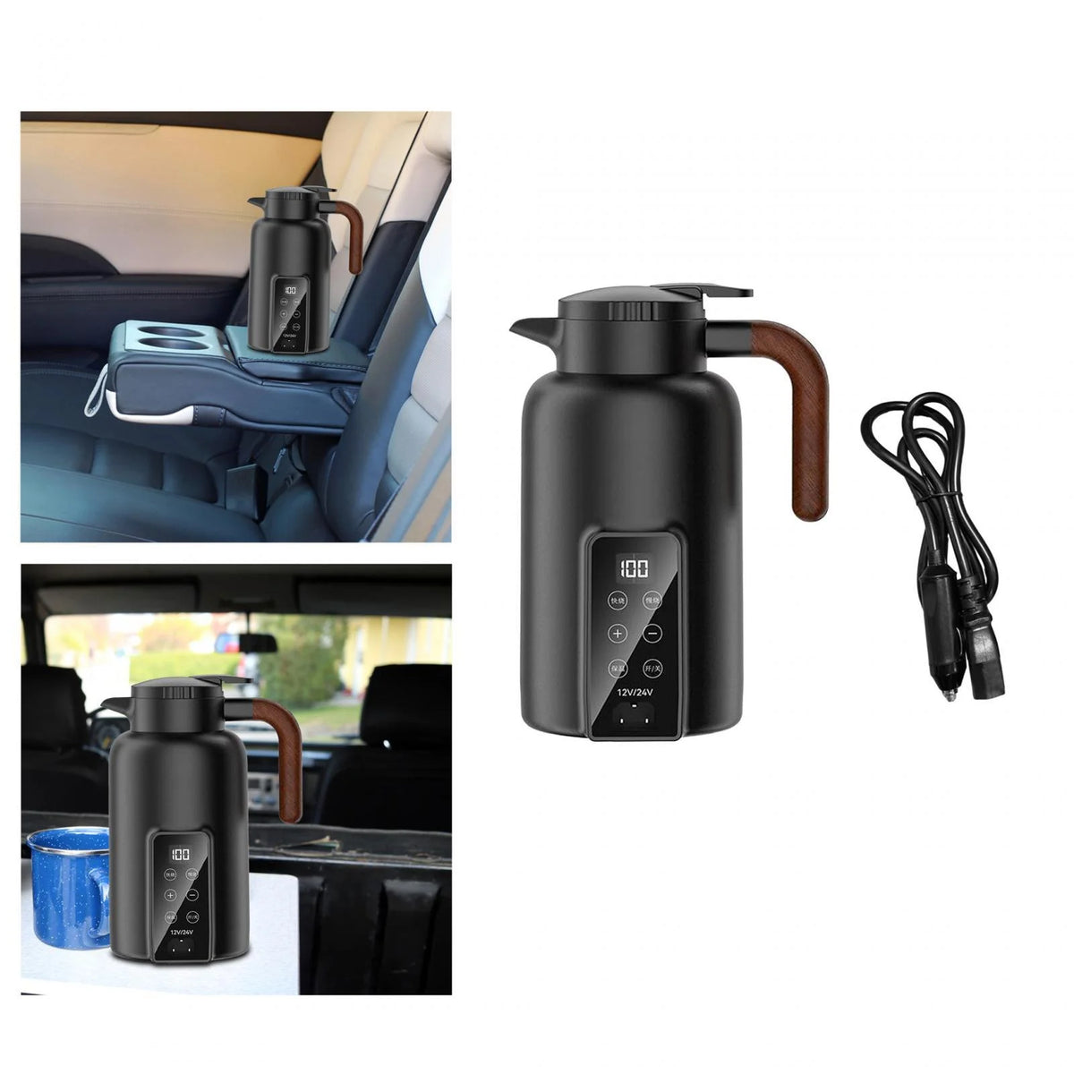 Black Car Heating Cup Electric Kettle Y18863