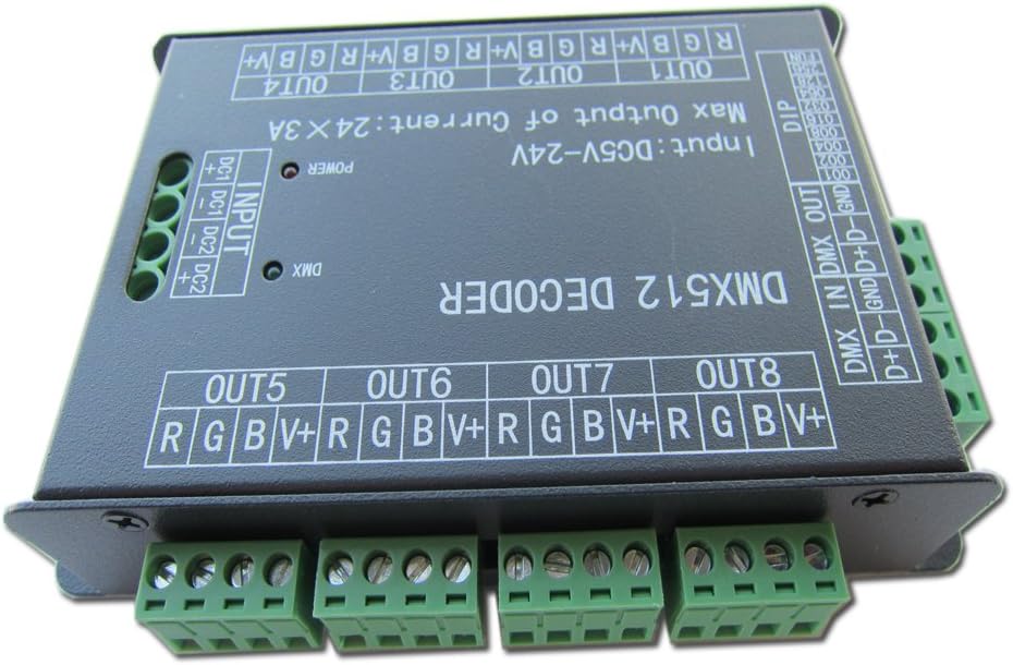24 Channel DMX512 LED Decoder Dimmer DC 5V-24V V153
