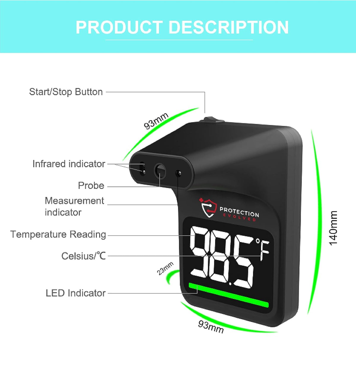 Non-Contact Infrared Thermometer Pack of 2 T87841