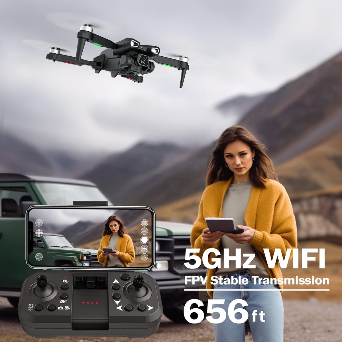 4K Adjustable Camera Drone E195