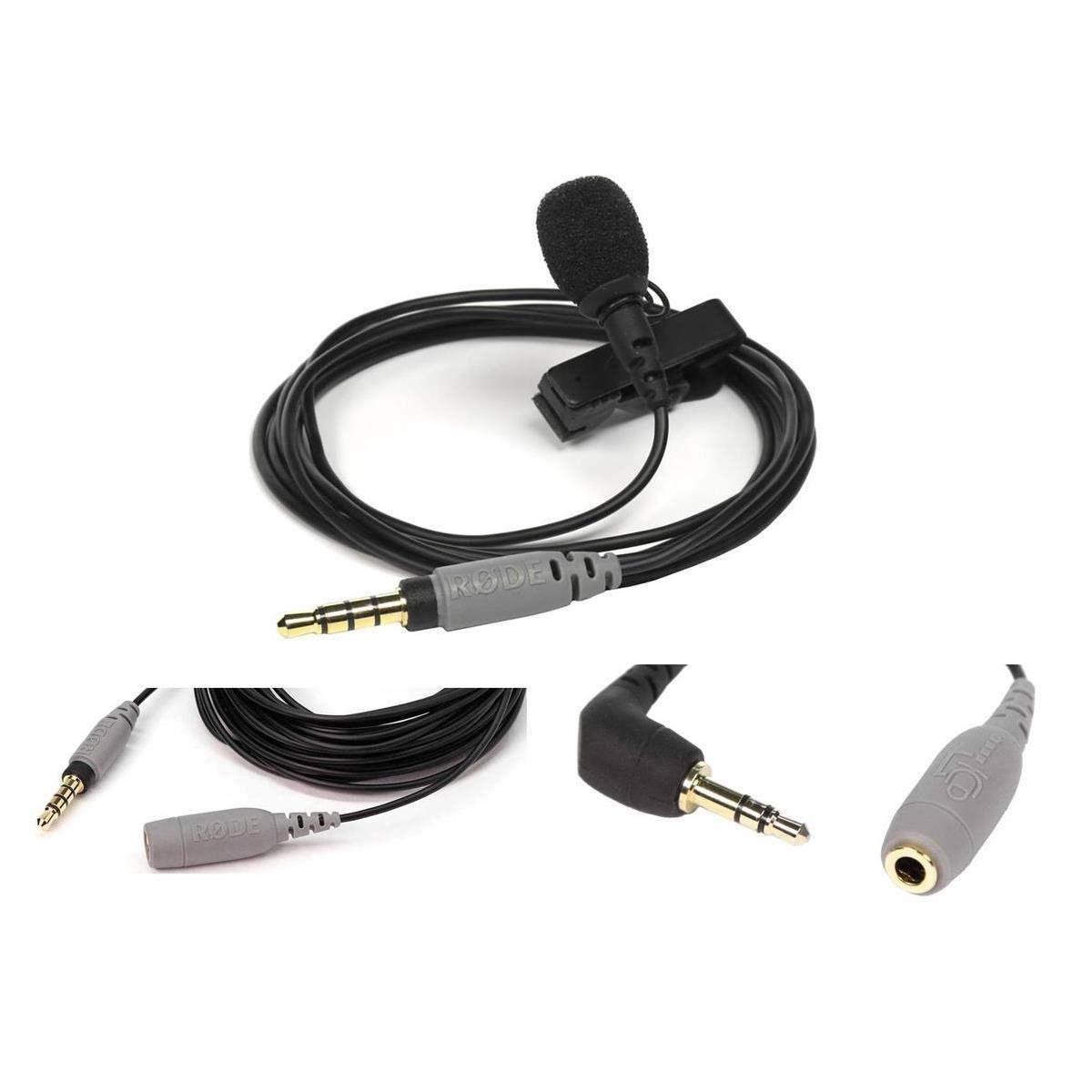 Lavalier Microphone for Smartphones with 20' TRRS Extension Cable and SC3 Adaptor P506