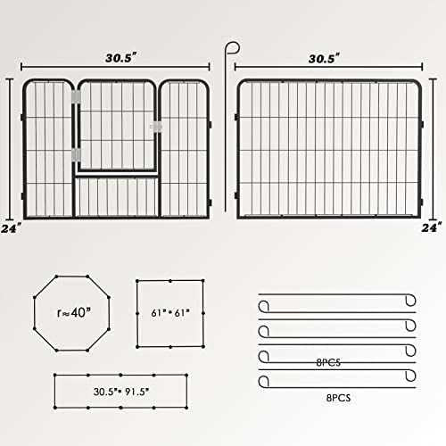Heavy Duty Metal Dog Playpen 32 Width K94445