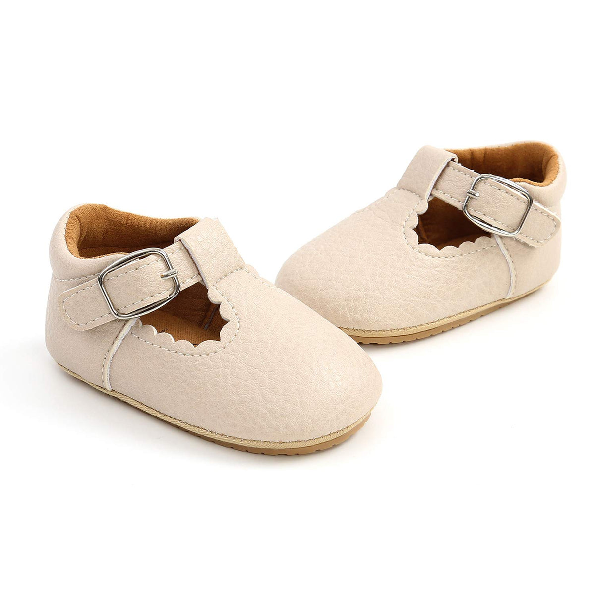 Beige Baby Girl Mary Jane Flats Dress Shoes F539270