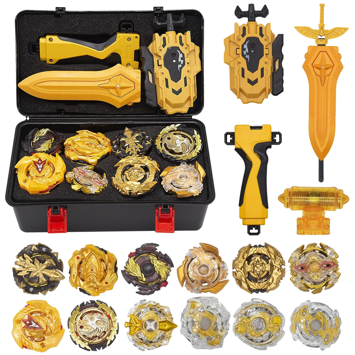 Spinning Tops Set with Launcher 12pcs F489