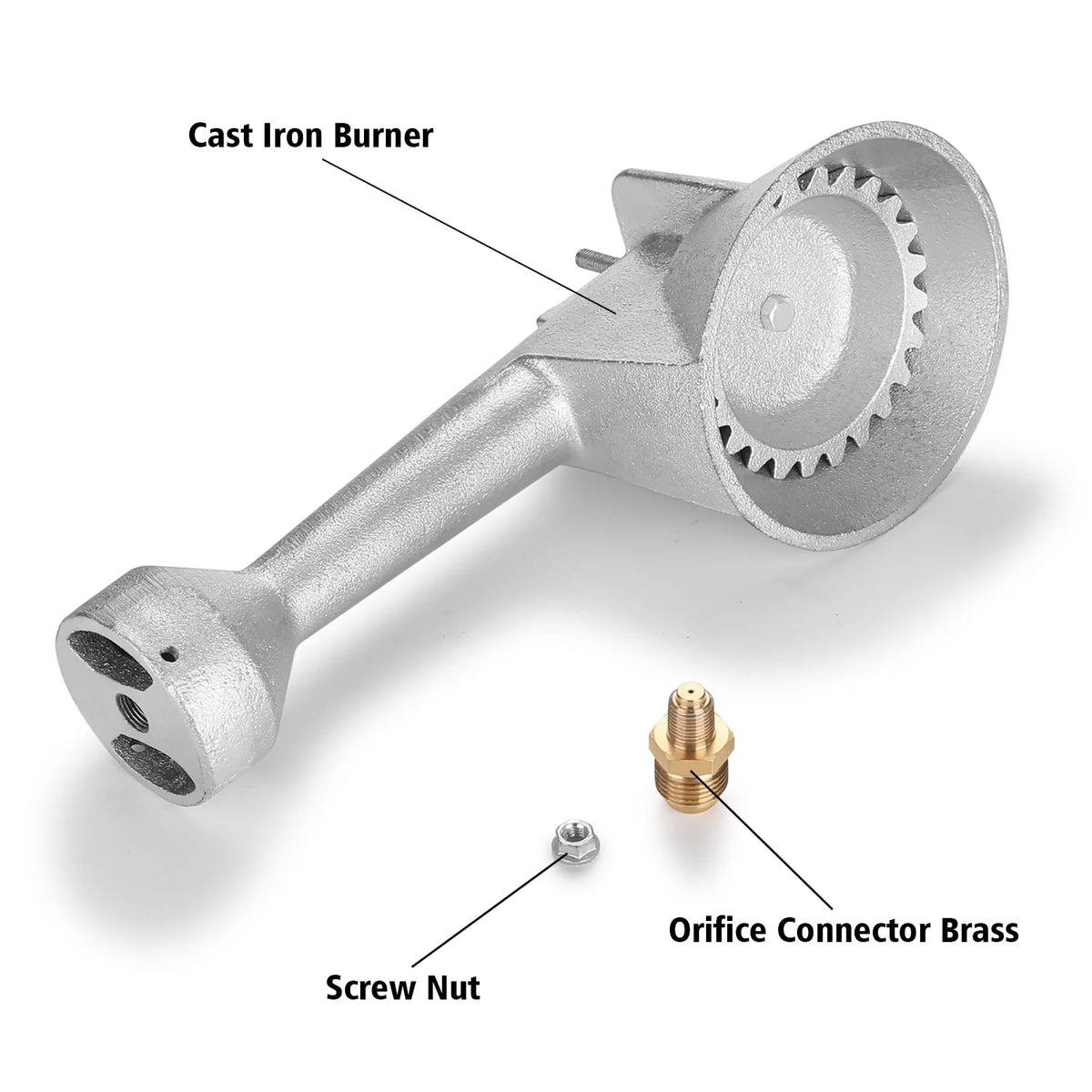 Cast-Iron Round Burner Head with Propane Regulator and Hose A1116