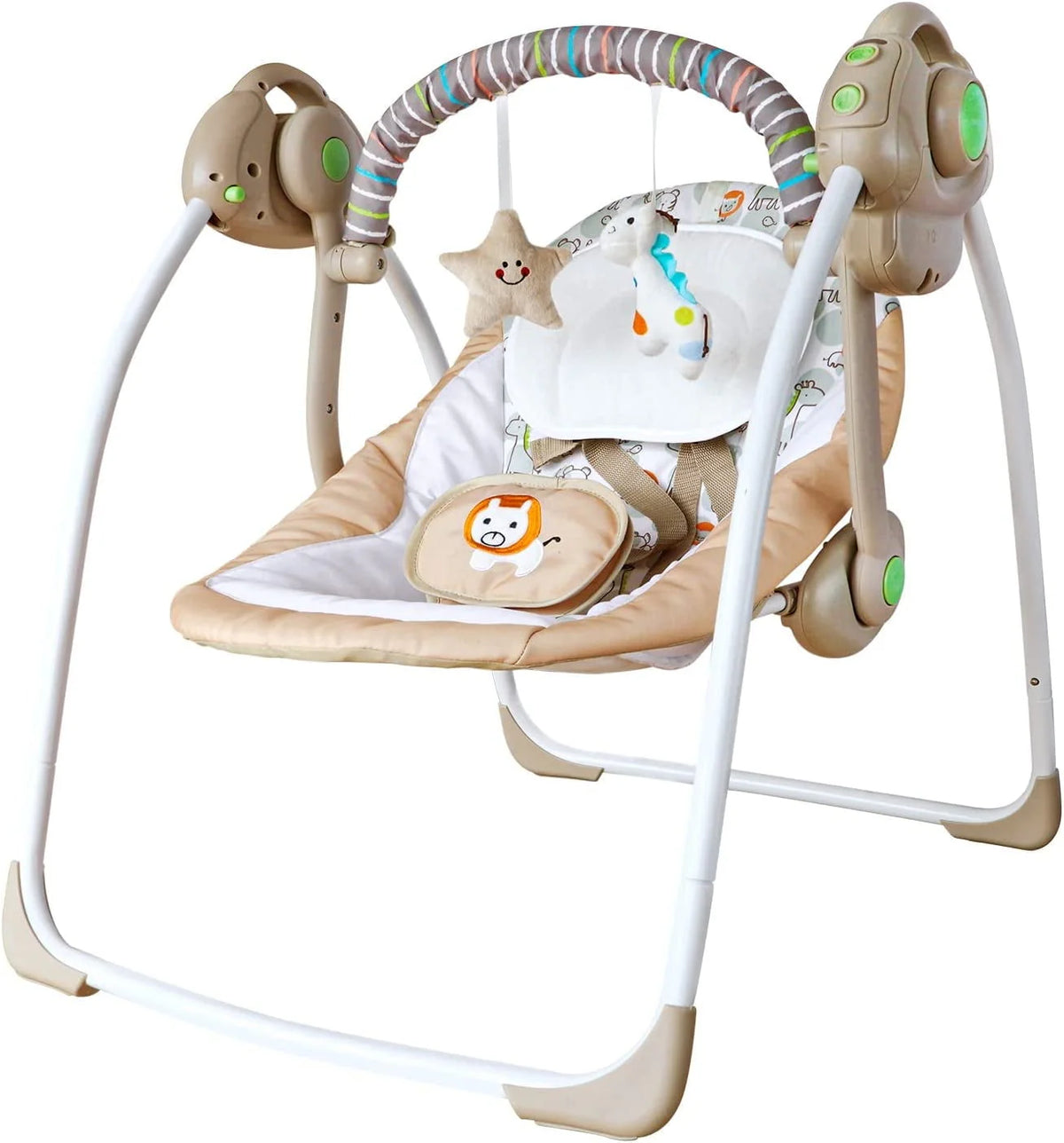 Portable Electric Baby Swing 6-25 lb Khaki E4070
