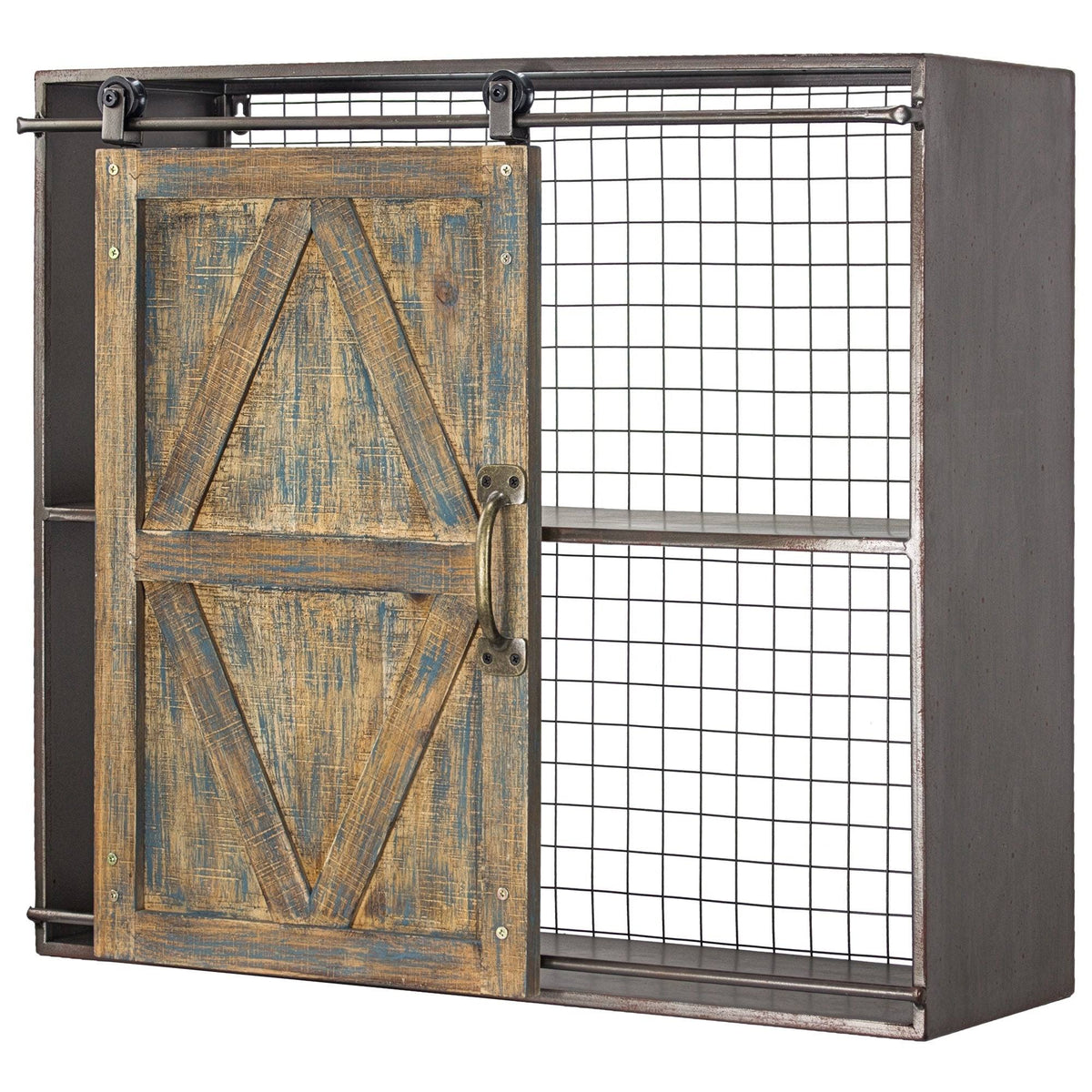 Brown Farmhouse Wall Shelf B552740