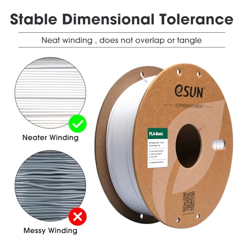 Cold White PLA Filament 1.75mm 1KG Spool 4 Spools H34642