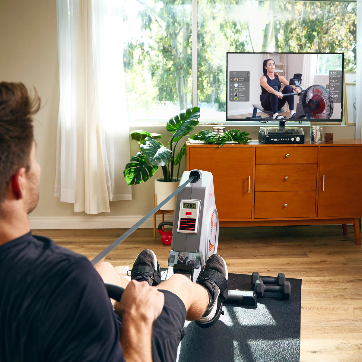 Air Rowing Machine with Bluetooth Connectivity W37140