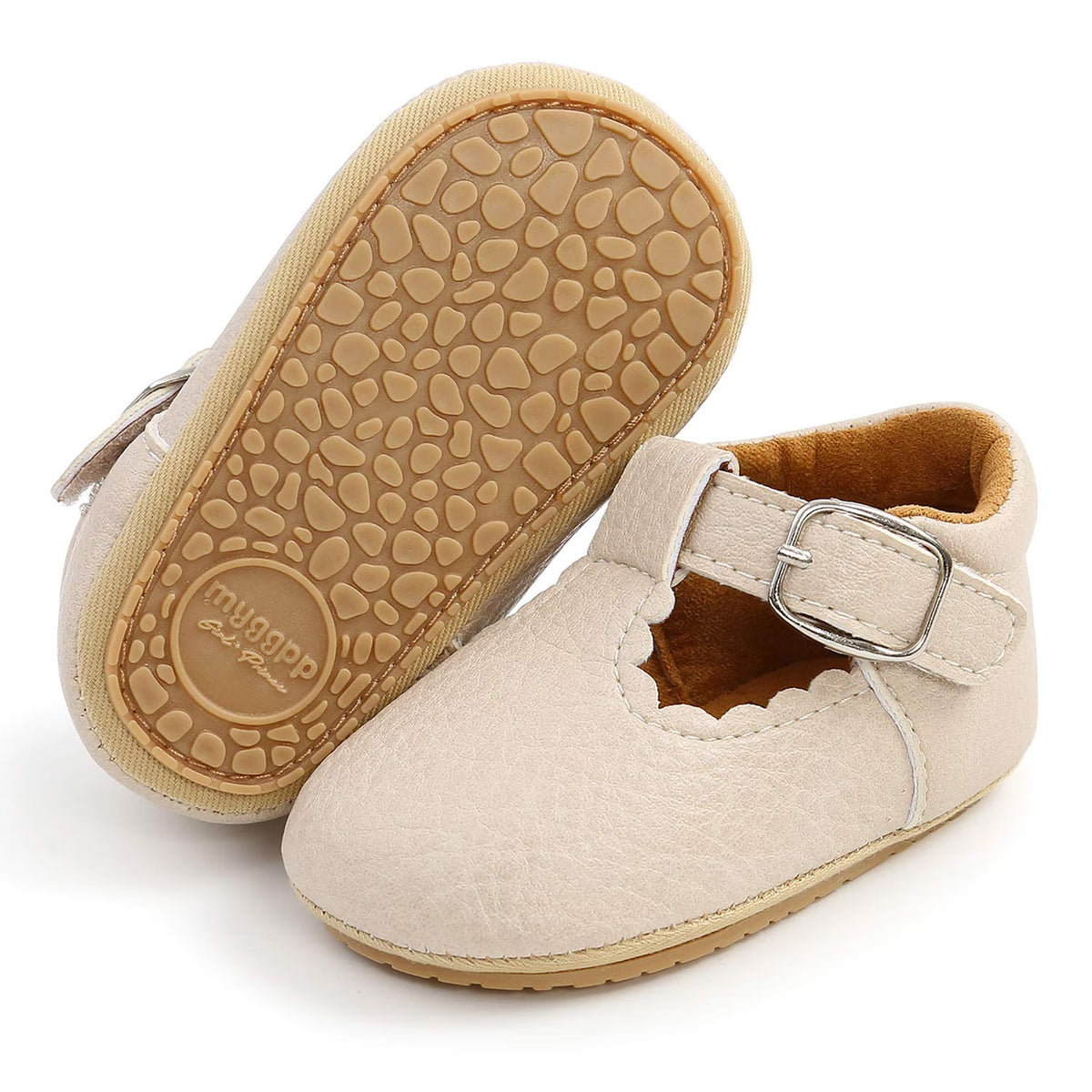 Beige Baby Girl Mary Jane Flats Dress Shoes F539270