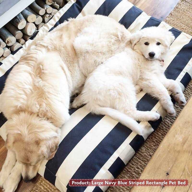 Vertical Stripe Rectangle Dog Bed X959