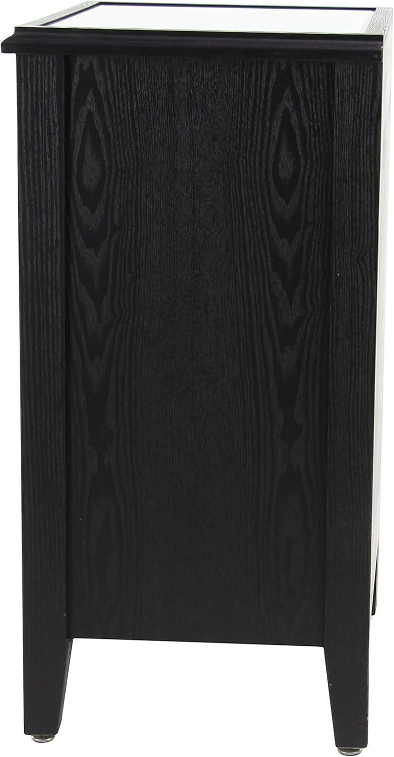 Black Wood and Metal Side Cabinet J647