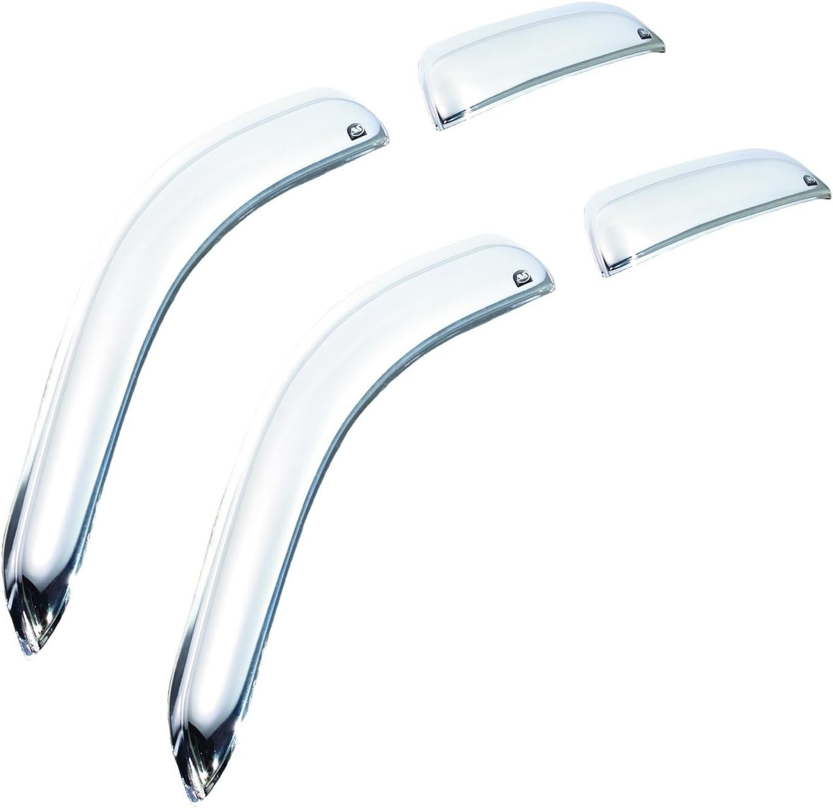 Chrome Side Window Deflector, 4-Piece Set O1560