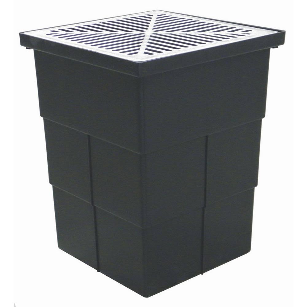 18 in. x 14 in. Storm Water Pit and Catch Basin with Aluminum Grate R3701