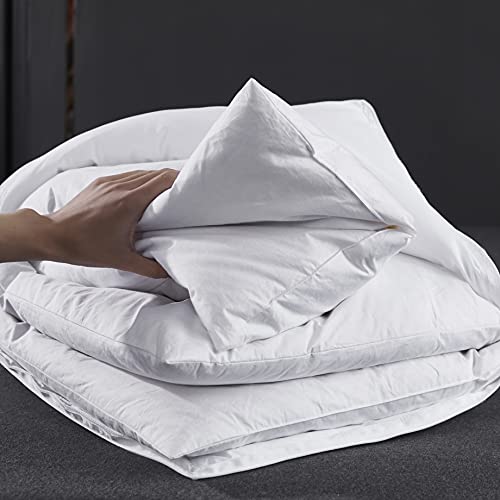 King Size Goose Feather Pillow with Cotton Cover O1946