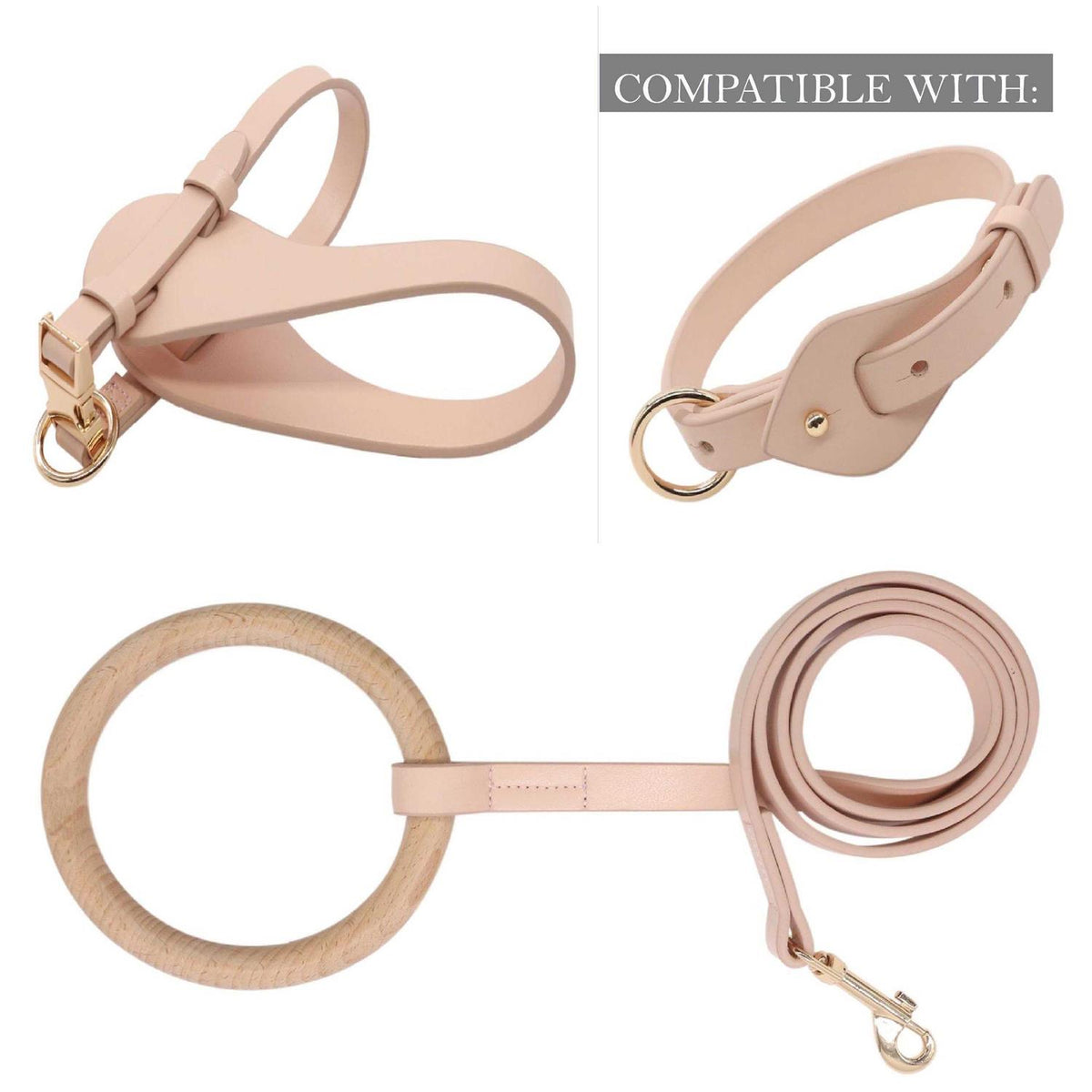 Adjustable Leather Dog Harness S168