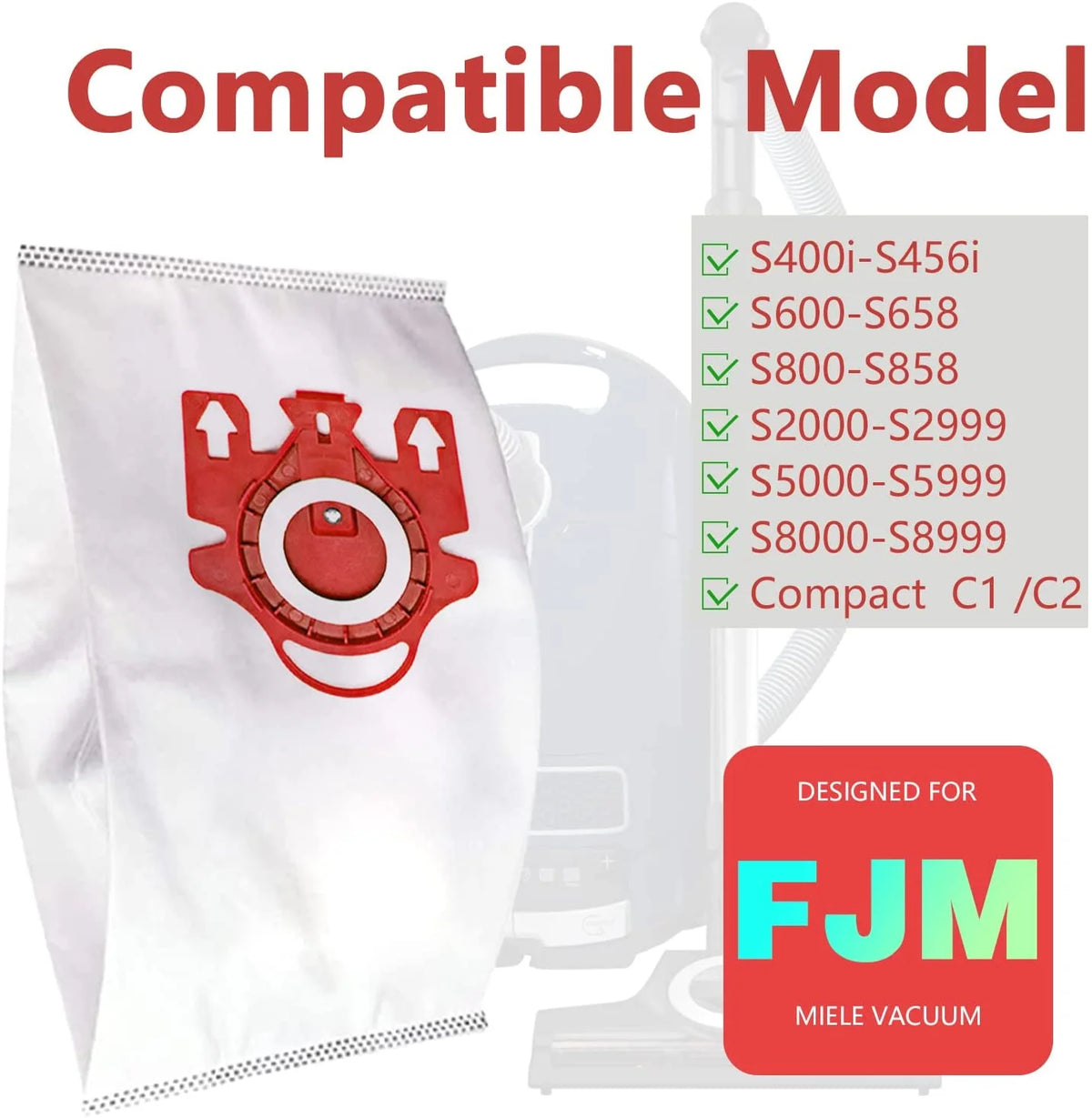 3D Airclean Dust Bags Replacement Pack of 10 with 3 Motor Protection Filters O620655