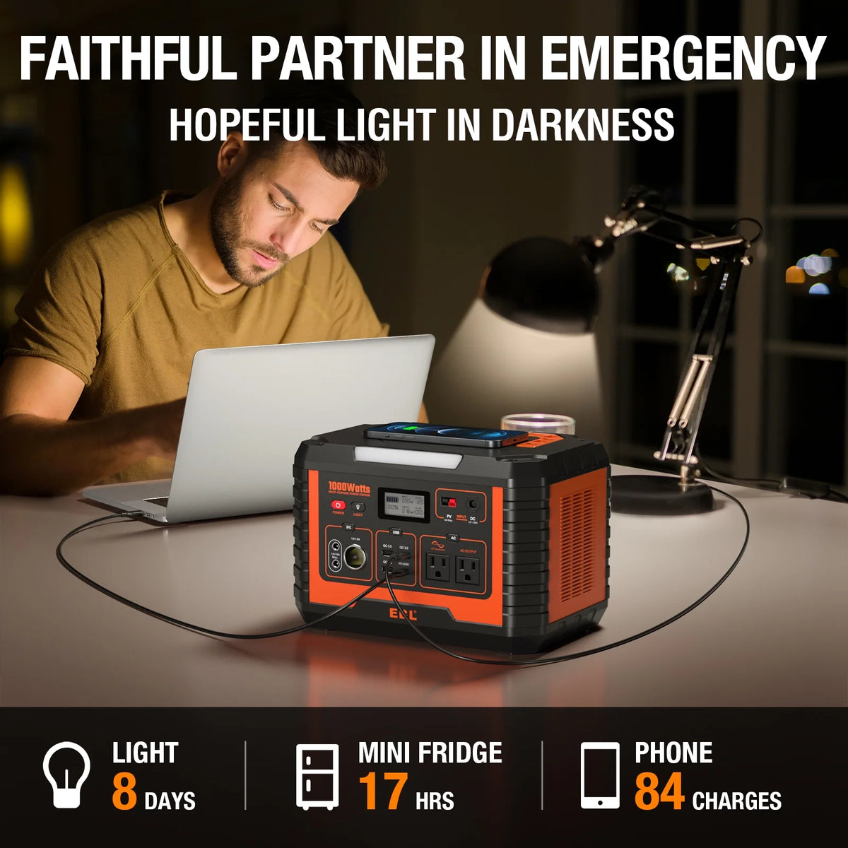 1000W Portable Solar Power Station D1932
