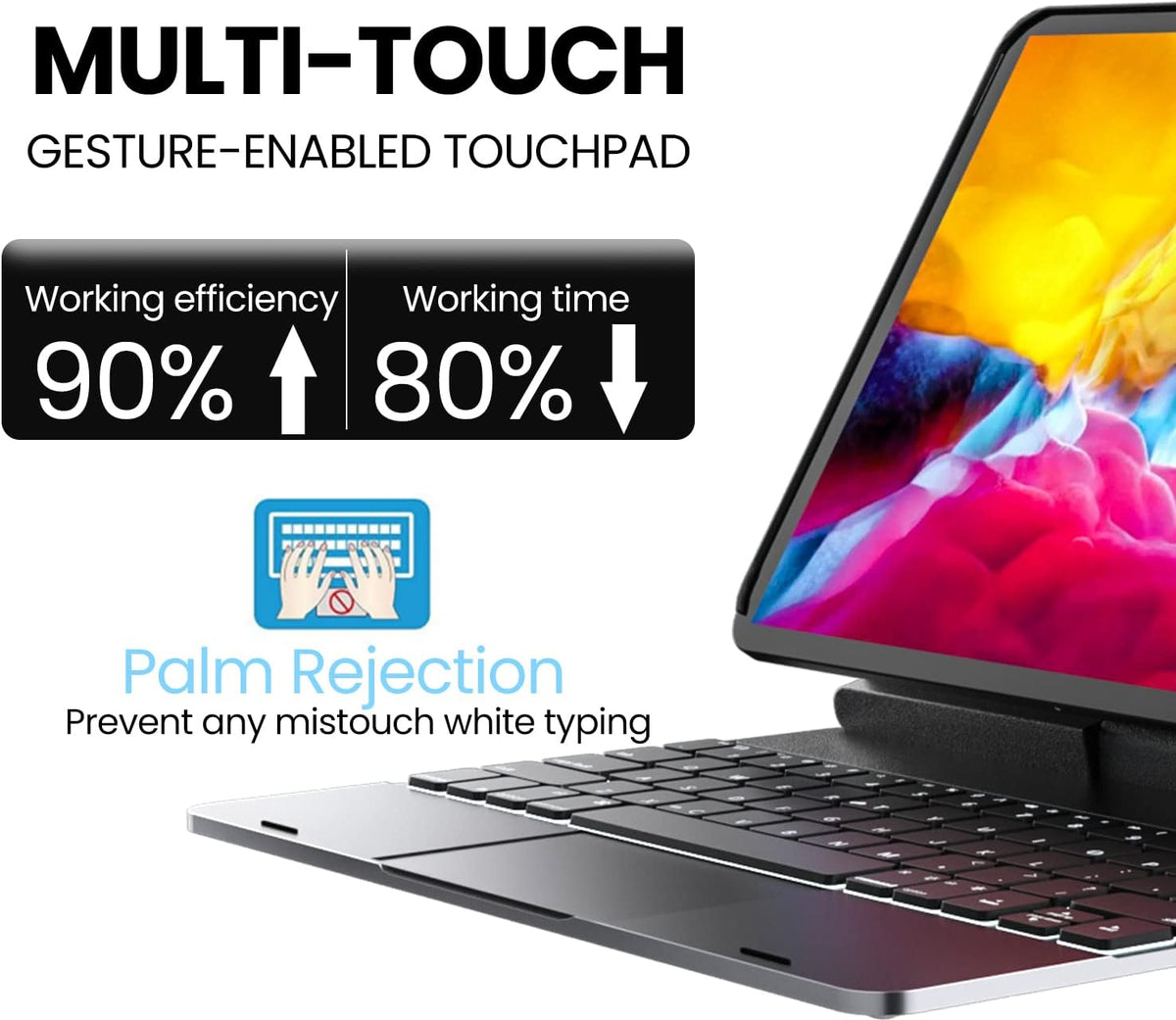 Black Aluminum Alloy Keyboard Case for iPad Air 4th Generation X20615