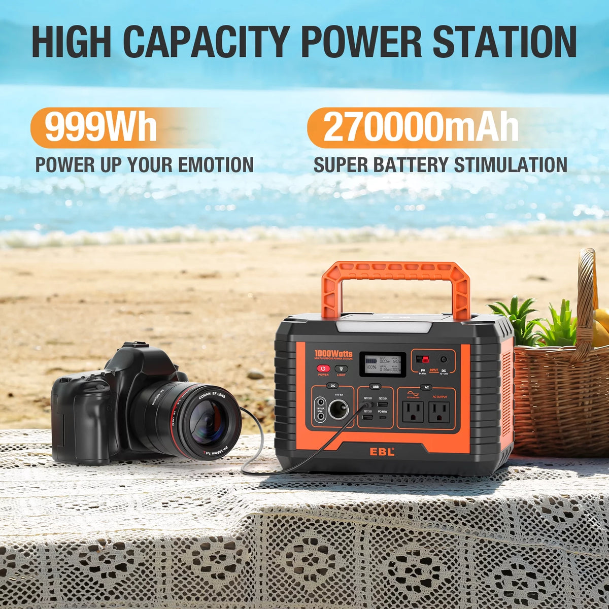 1000W Portable Solar Power Station D1932