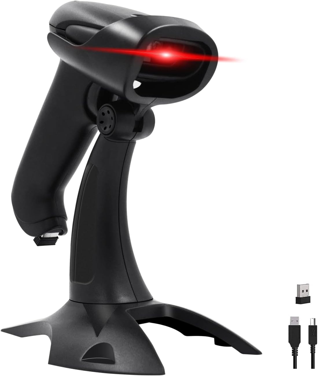 2.4GHz & USB Wireless 2D Barcode Scanner with Stand Pack of 2 M5706