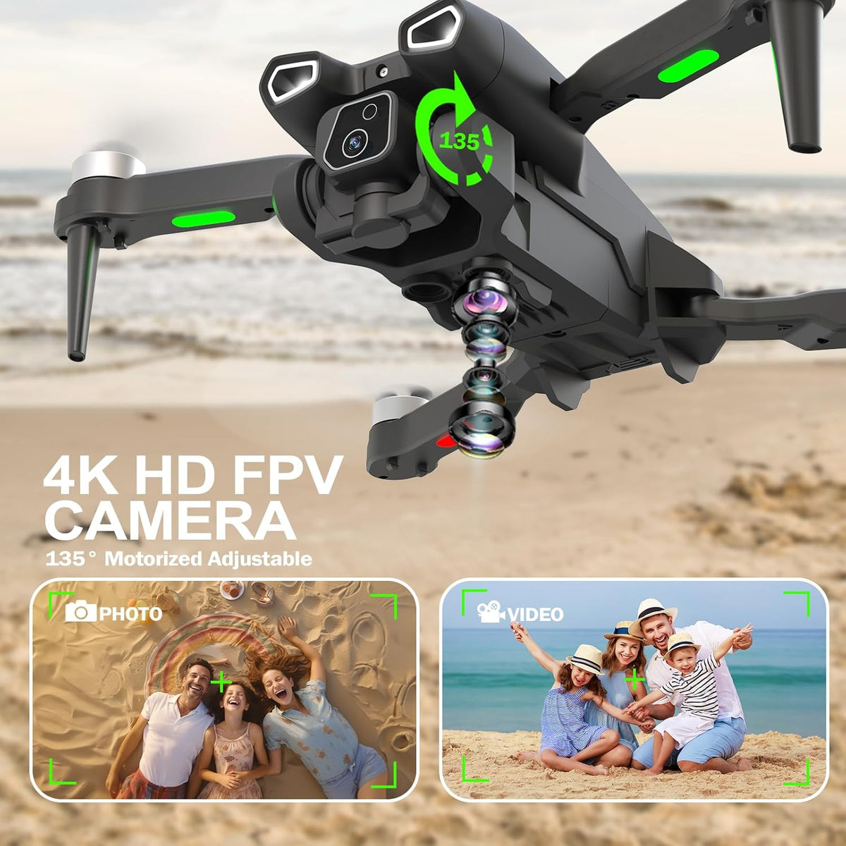 4K Adjustable Camera Drone E195