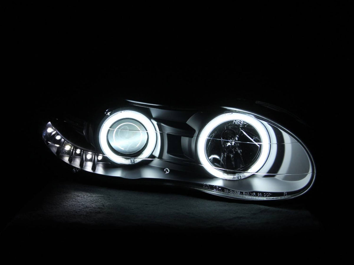Black Projector Headlights with Halo Z194