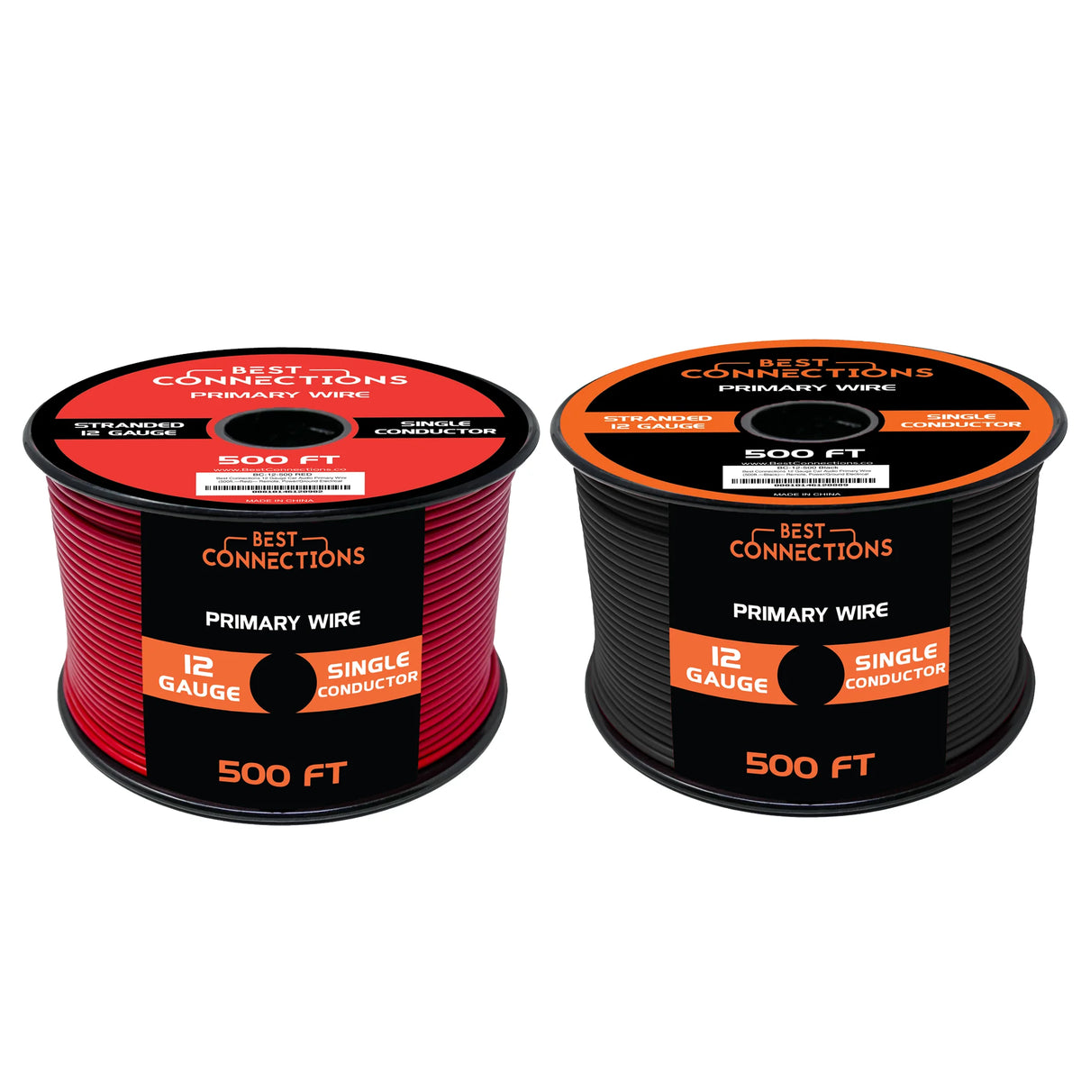 12 Gauge Automotive Primary Wire Red & Black 500ft W5284